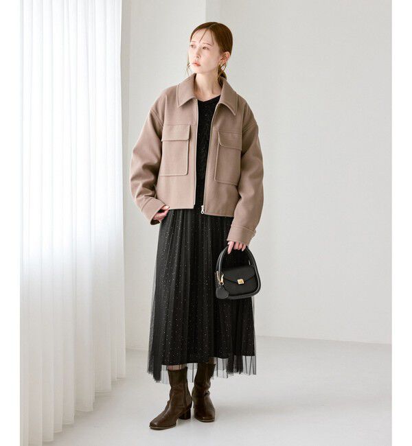 Rope&rsquo;Picnic「キラキラチュールプリーツスカート/着丈が選べる」|スカート|