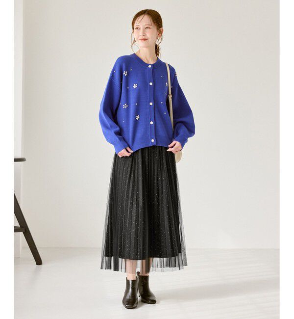 Rope&rsquo;Picnic「キラキラチュールプリーツスカート/着丈が選べる」|スカート|