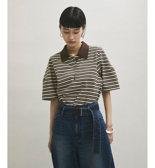 ADAM ET ROPE'「コクーンスリーブポロシャツ」|ポロシャツ|