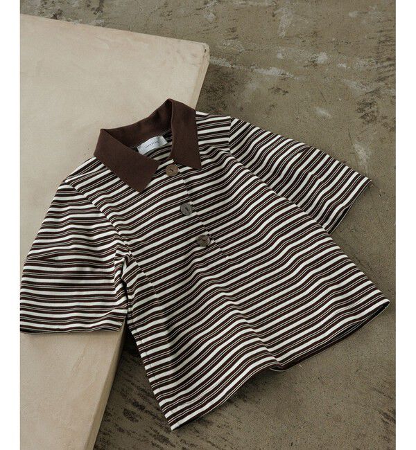 ADAM ET ROPE'「コクーンスリーブポロシャツ」|ポロシャツ|