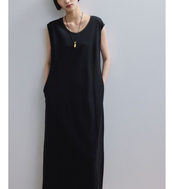 ADAM ET ROPE'「【WEB限定】バイカラーノースリーブワンピース」|ワンピース|