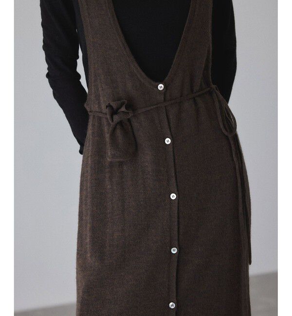 ADAM ET ROPE'「モヘアミックスUネックワンピースネックポーチセット」|ワンピース|