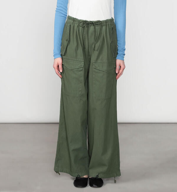  「TICCA | カーゴ ワイドイージーパンツ WOMEN」|チノ|