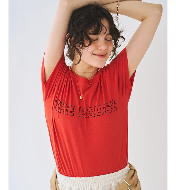 THE PAUSE「＜WEB限定カラーあり＞【THE PAUSE】THE PAUSE Tシャツ」|Tシャツ・カットソー|レッド