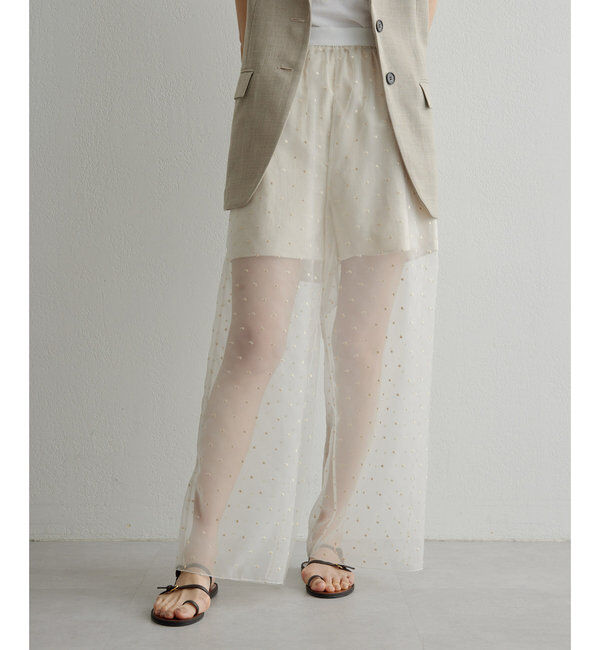  「ドットシアーパンツ」|チノ|オフホワイト