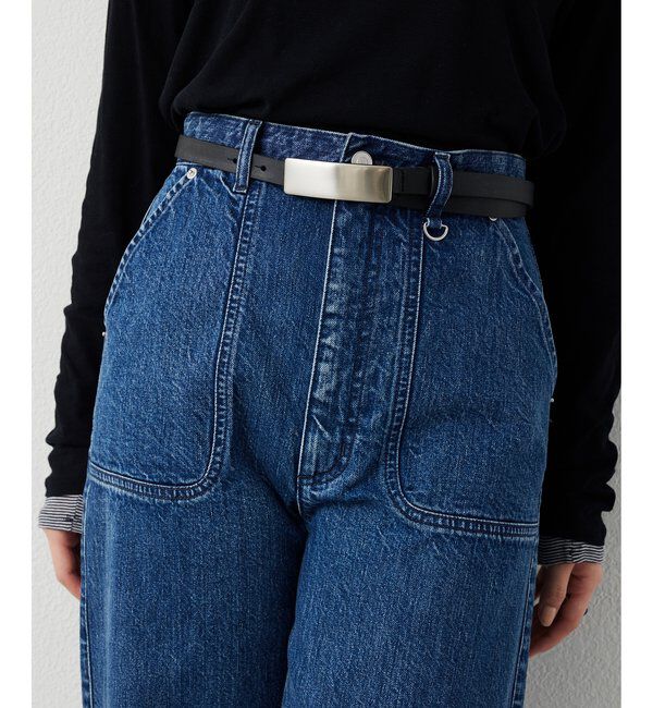 THE PAUSE「＜WEB限定＞【THE PAUSE】プレートバックルベルト」|ベルト|ブラック