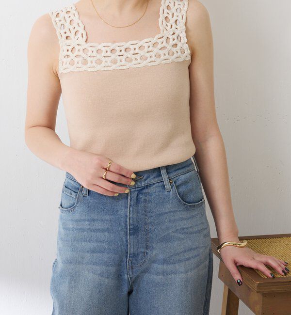  「レーストリムニットキャミ」|ニット・セーター|