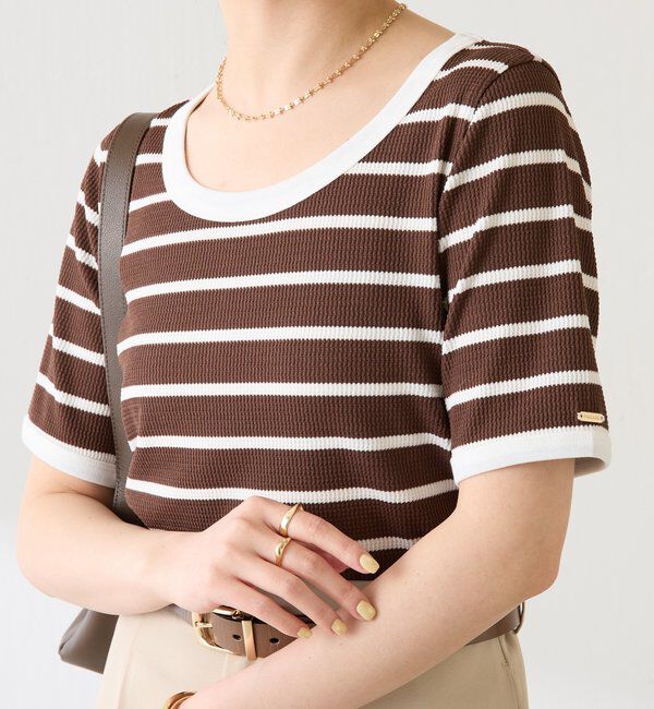  「サーマルボーダーハーフスリーブ」|Tシャツ・カットソー|