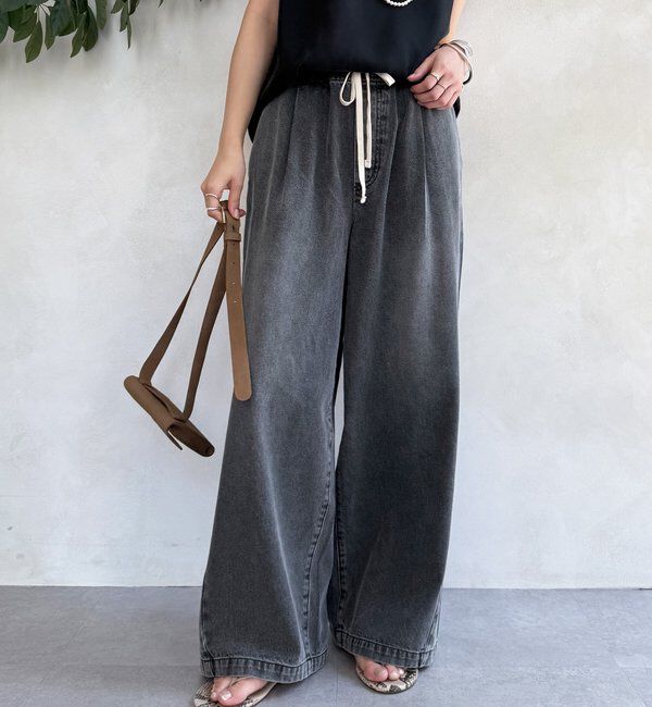  「デニムワイドイージーパンツ」|デニム|