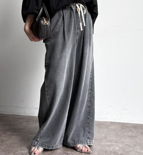  「デニムワイドイージーパンツ」|デニム|