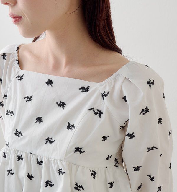  「【花柄&無地】フラワーバルーンブラウス」|シャツ・ブラウス|
