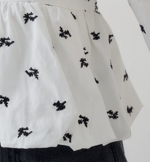  「【花柄&無地】フラワーバルーンブラウス」|シャツ・ブラウス|