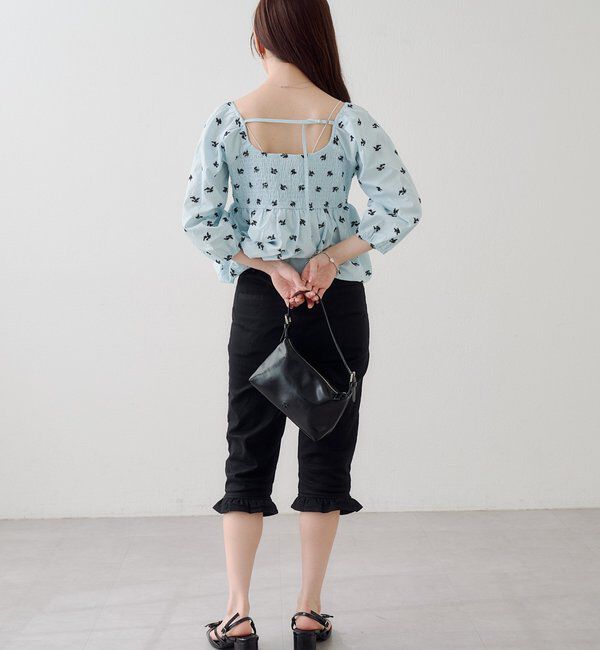  「【花柄&無地】フラワーバルーンブラウス」|シャツ・ブラウス|