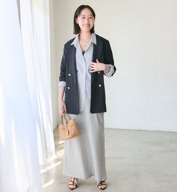  「【オンオフ使える】ドライギャバピークドラペルジャケット」|テーラードジャケット|