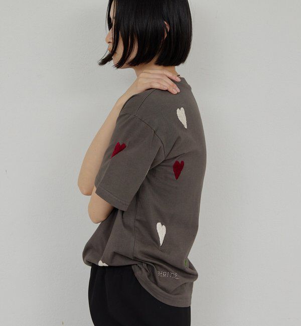  「【Dhritie】リーフ刺繍Tee」|Tシャツ・カットソー|