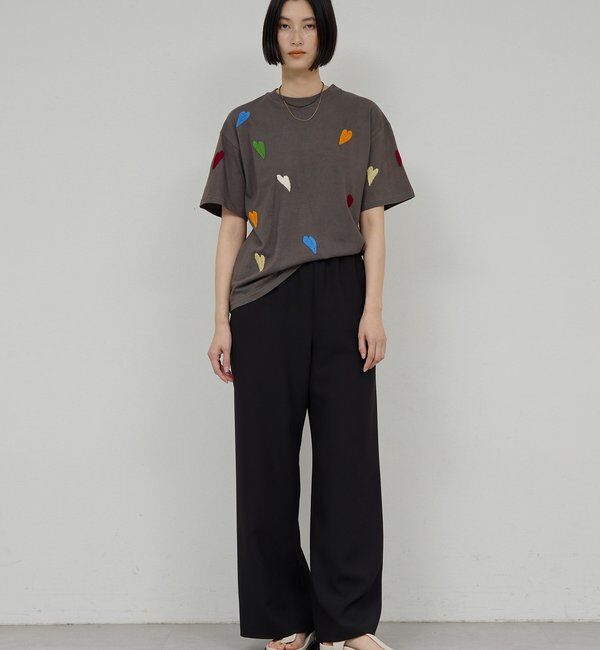  「【Dhritie】リーフ刺繍Tee」|Tシャツ・カットソー|