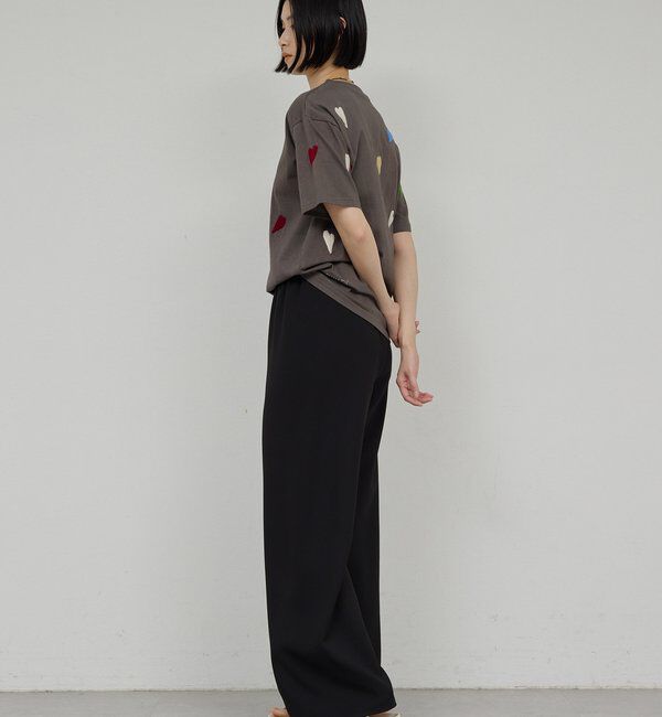  「【Dhritie】リーフ刺繍Tee」|Tシャツ・カットソー|