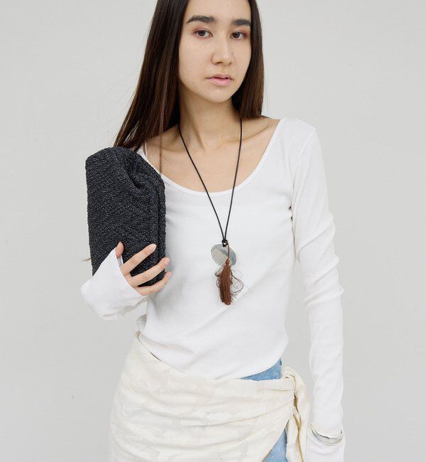  「【前後2WAY】ハイツイストリブロンTee」|Tシャツ・カットソー|