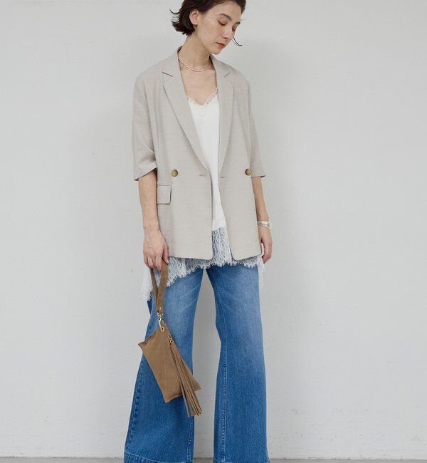  「【2サイズ展開】【大人気アイテムが今年も登場】ハーフスリーブジャケット」|テーラードジャケット|