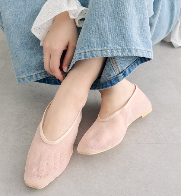  「シャイニーチュールパンプス」|パンプス|ベージュ