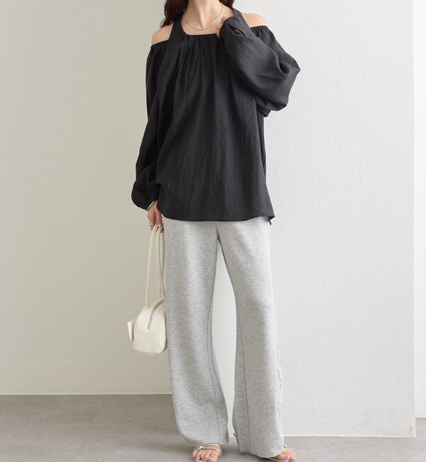  「裾ギャザーリブパンツ」|チノ|