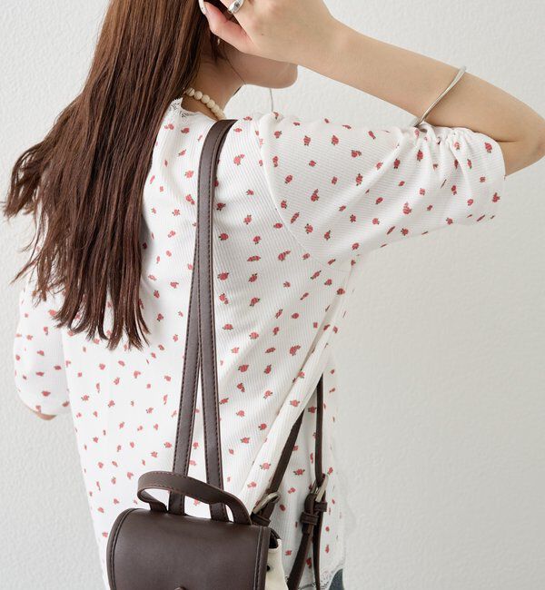  「半袖ギャザーリブカーディガン」|Tシャツ・カットソー|