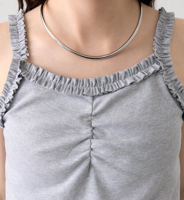  「パット付きギャザーフリルキャミソール」|キャミソール|