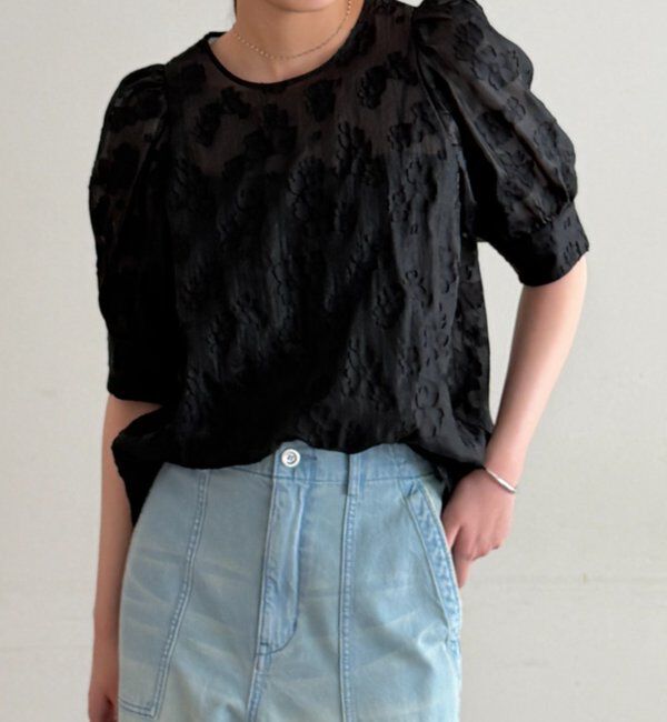  「シアージャガードパフブラウス」|シャツ・ブラウス|