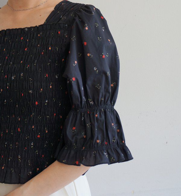  「【PUFRILL/パフリル】シャーリングブラウス」|シャツ・ブラウス|