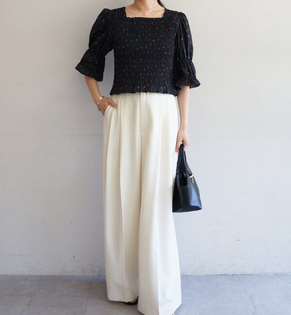  「【PUFRILL/パフリル】シャーリングブラウス」|シャツ・ブラウス|