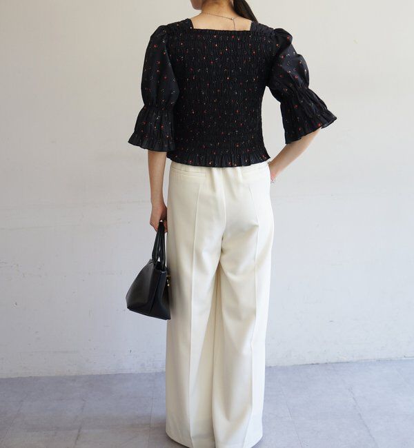  「【PUFRILL/パフリル】シャーリングブラウス」|シャツ・ブラウス|