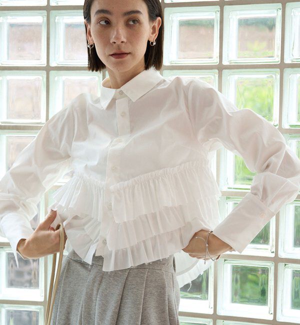  「裾フリルシャツ」|シャツ・ブラウス|