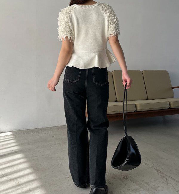  「フリンジペプラムニット」|ニット・セーター|