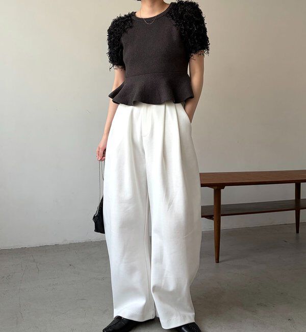  「フリンジペプラムニット」|ニット・セーター|