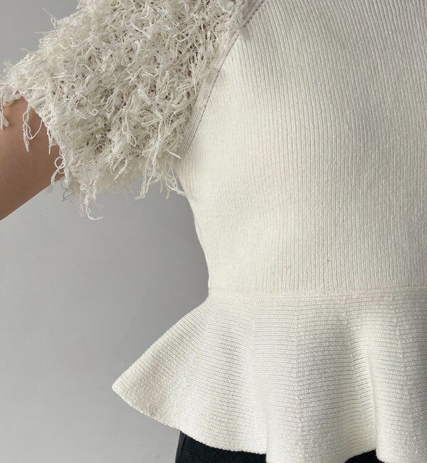  「フリンジペプラムニット」|ニット・セーター|