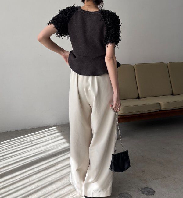  「フリンジペプラムニット」|ニット・セーター|