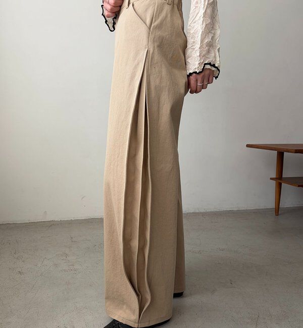  「【低身長サイズあり】サイドタックパンツ」|チノ|