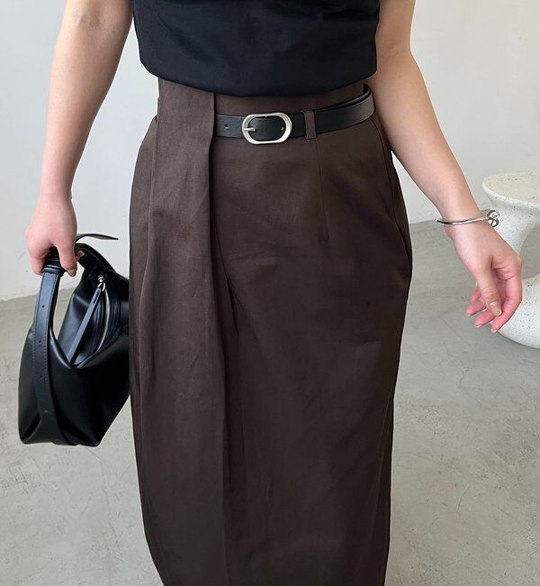  「【主役級スカート/低身長サイズあり】アシメタックベルト付スカート」|スカート|