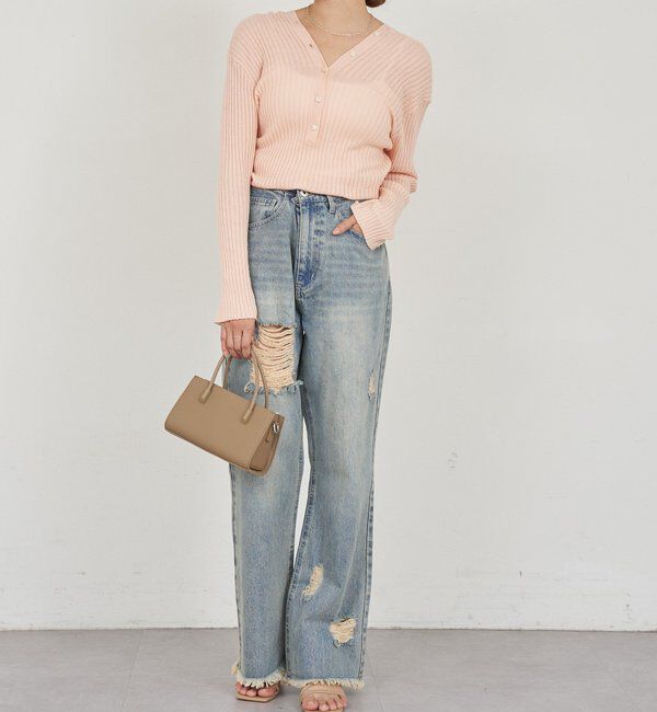  「2WAYリブカーディガン」|カーディガン|