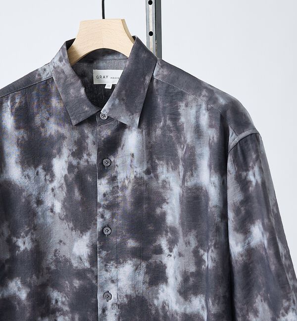 ABAHOUSE「【リネン混】アブストラクト柄 半袖シャツ」|シャツ・ブラウス|