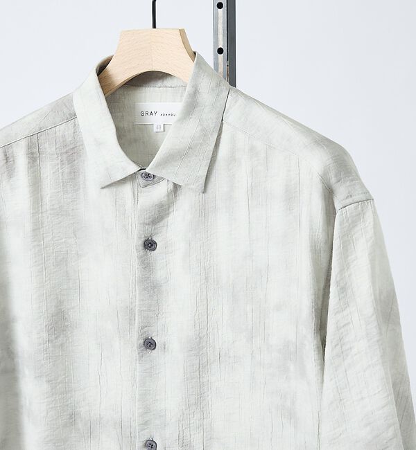 ABAHOUSE「【リネン混】アブストラクト柄 半袖シャツ」|シャツ・ブラウス|