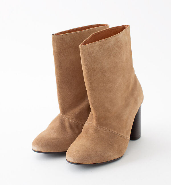 Rouge vif「REMME スエードショートブーツ」|ショートブーツ|ベージュ