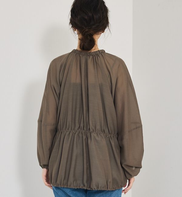 qualite「ラウンドスリーブギャザーブルゾン」|ブルゾン・スタジャン|