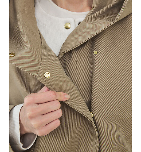 qualite「大好評につき予約開始！【小顔効果抜群！大人のフードブルゾン】タスランストレッチフ」|ブルゾン・スタジャン|