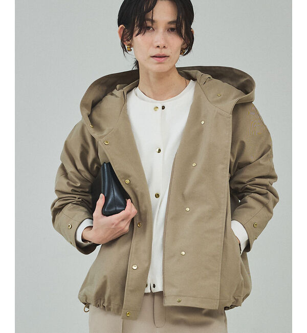 qualite「大好評につき予約開始！【小顔効果抜群！大人のフードブルゾン】タスランストレッチフ」|ブルゾン・スタジャン|