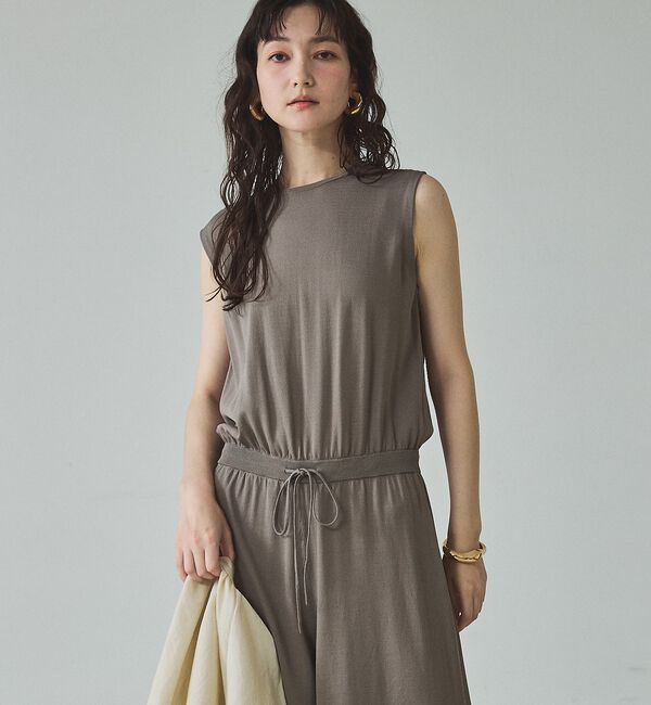 qualite「【接触冷感】レーヨンストレッチオールインワン」|オールインワン|