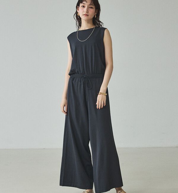 qualite「【接触冷感】レーヨンストレッチオールインワン」|オールインワン|