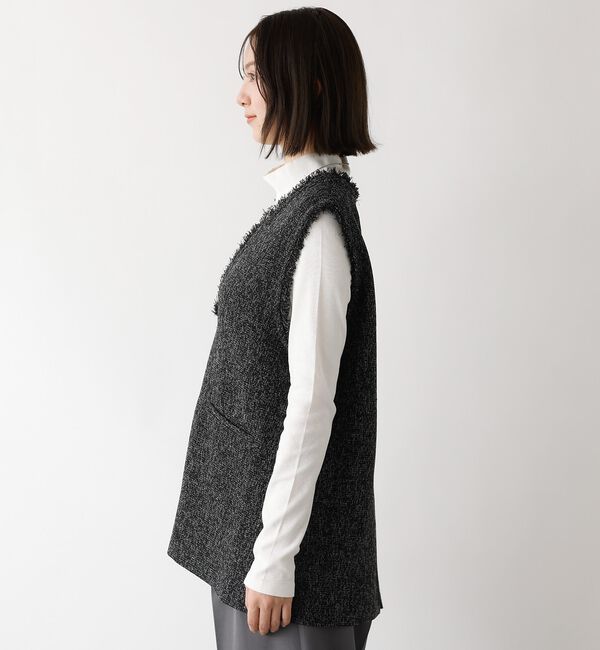 abahouse mavie「ツイードフリンジベスト」|ベスト・ジレ|