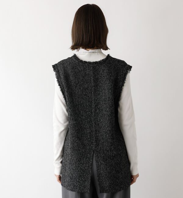 abahouse mavie「ツイードフリンジベスト」|ベスト・ジレ|