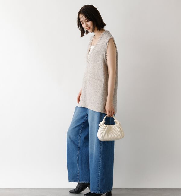 abahouse mavie「ツイードフリンジベスト」|ベスト・ジレ|